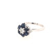 Pre Owned 18ct White Gold Sapphire and Diamond Cluster Ring ZV980
